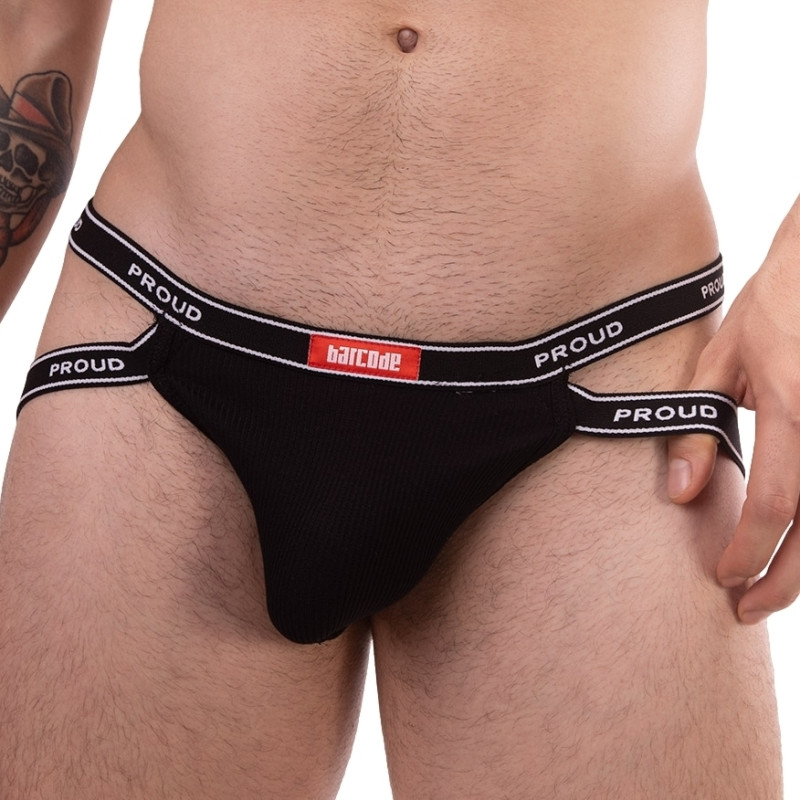 Barcode Berlin Rib Jock Proud Boy Noir